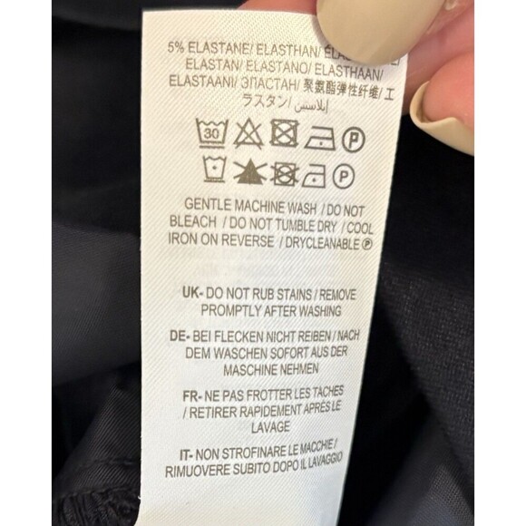 BODEN Bi-Stretch Straight Leg Navy Trousers Women 8R Pants Flat Front Ankle Twil - Picture 10 of 14